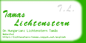tamas lichtenstern business card